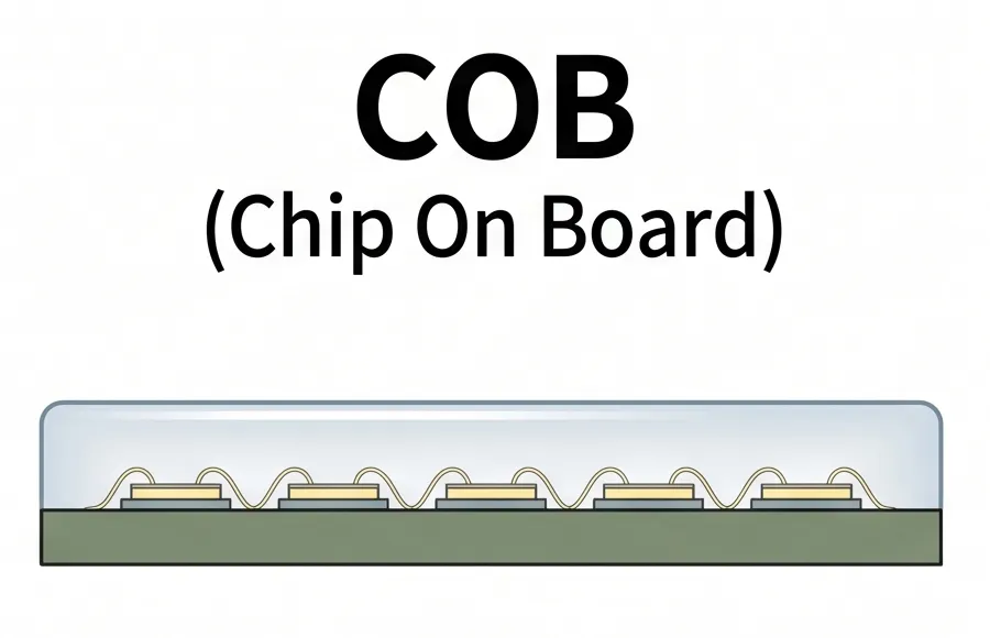 COB(Clip On Board)の構造を示すイラスト