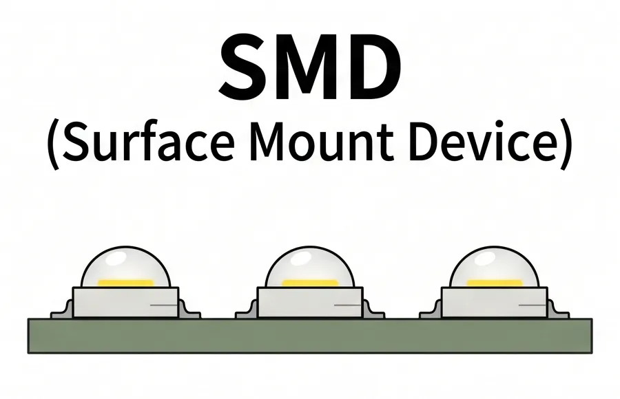 SMD(Surface Mount Device)の構造を示すイラスト